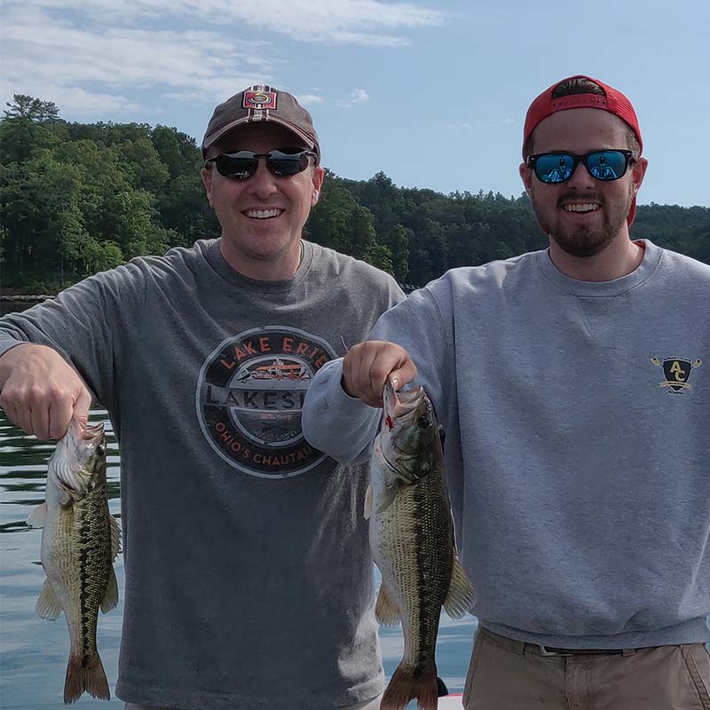 A couple of hungry fish caught with Charles Townson on topwater lures this morning