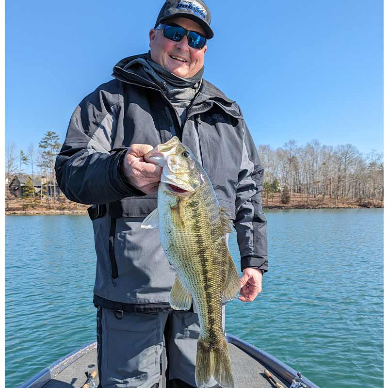 A 4-15 caught yesterday with Guide Charles Townson on a swimbait