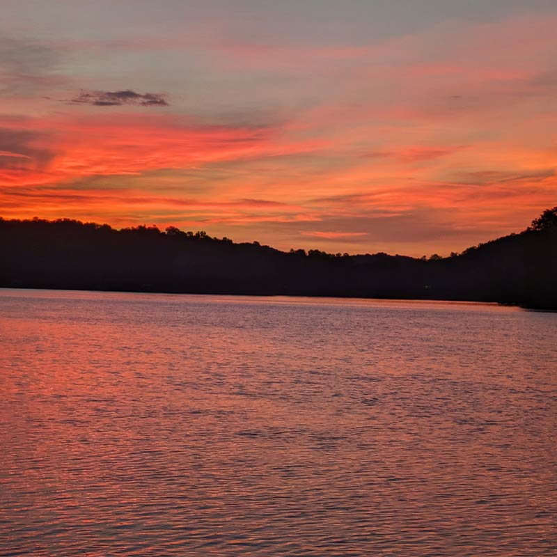 Sunrise over Lake Keowee - courtesy of Guide Charles Townson