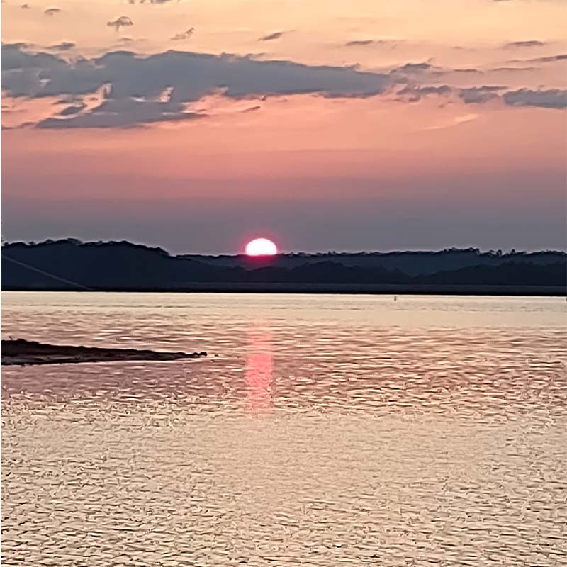 Sunrise over Lake Keowee this week 