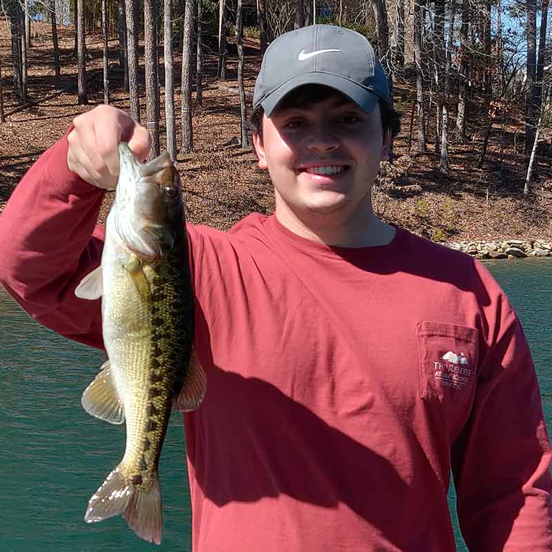 A spotted bass caught on a swimbait with Charles Townson this week