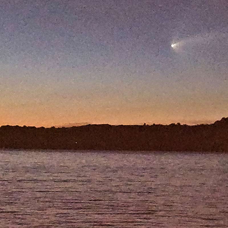 A rocket launch out of Florida over Keowee last Saturday