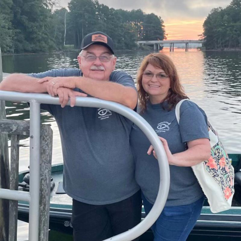 Stan and Sherry Gunter at Lake Murray last weekend