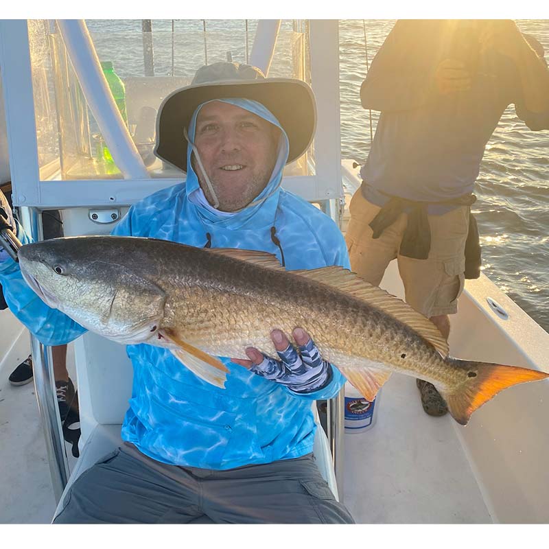 A good drum caught in the inlet with Captain Smiley