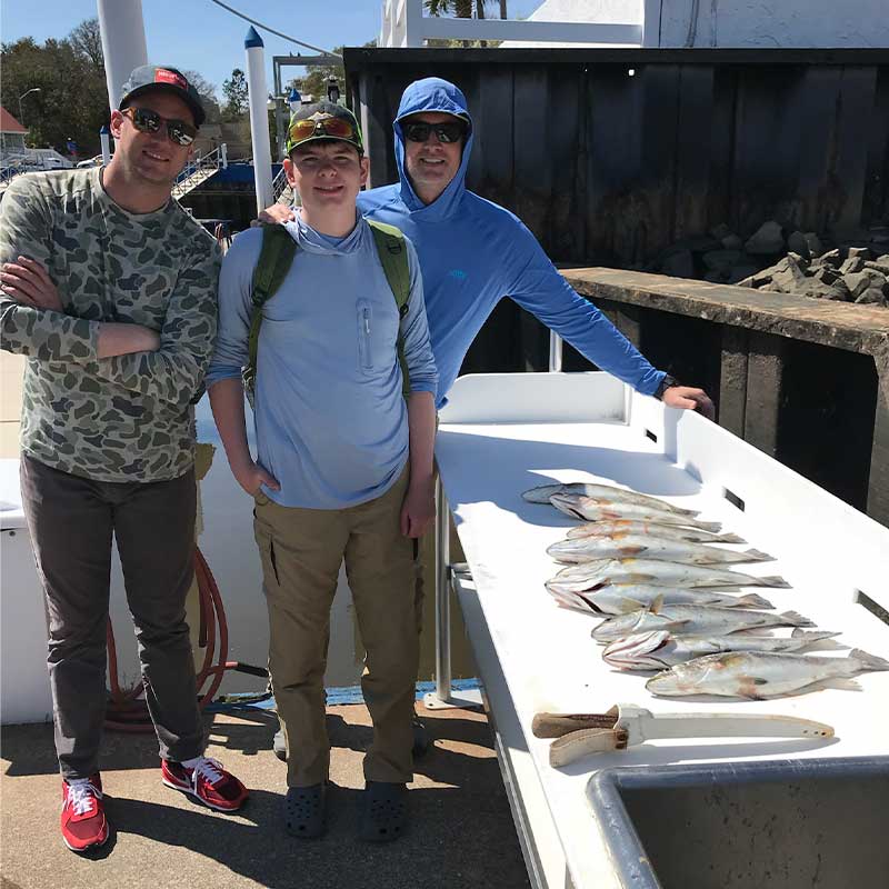 A good day on the trout with Captain Smiley