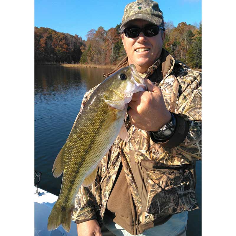 A nice spotted bass caught this week with Guide Jerry Kotal