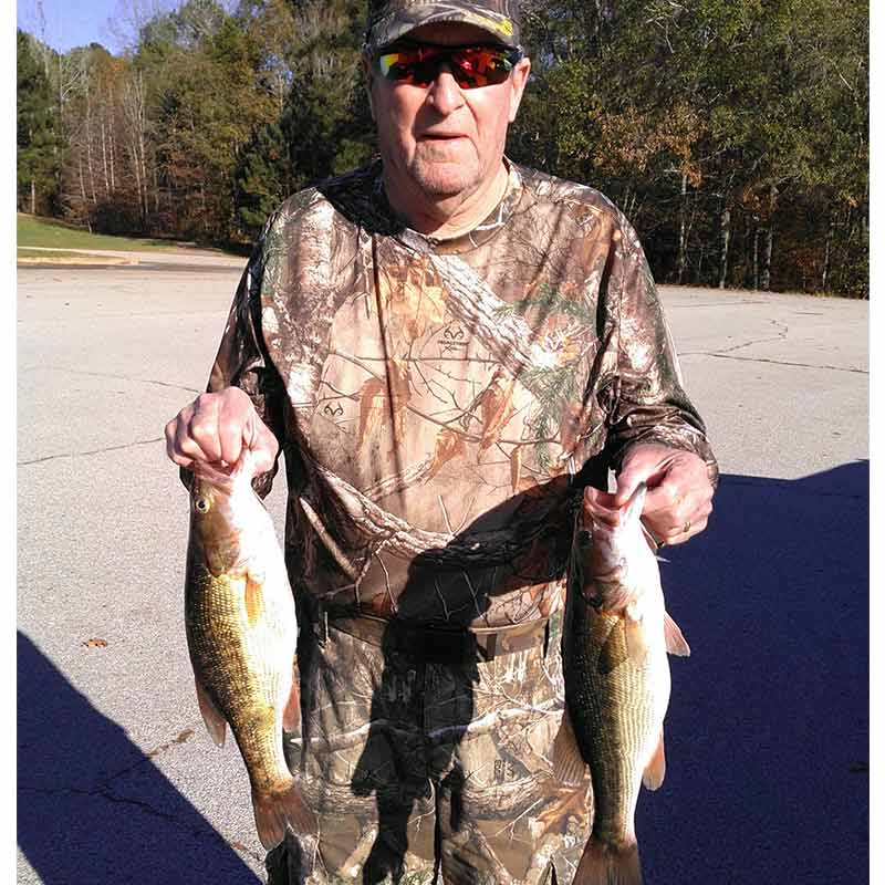 A couple of nice spotted bass caught this weekend with Jerry Kotal