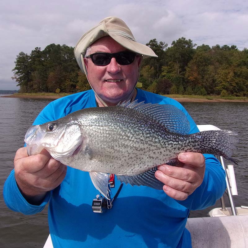 A nice crappie caught this week with Guide Wendell Wilson