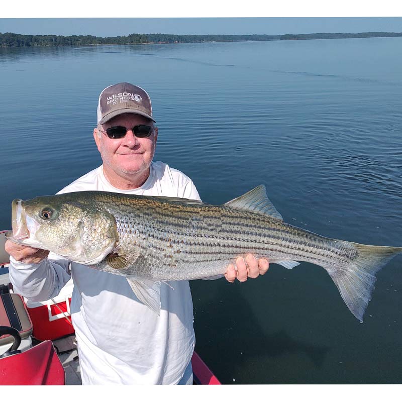 Guide Wendell Wilson holds up a big one Luke caught this week