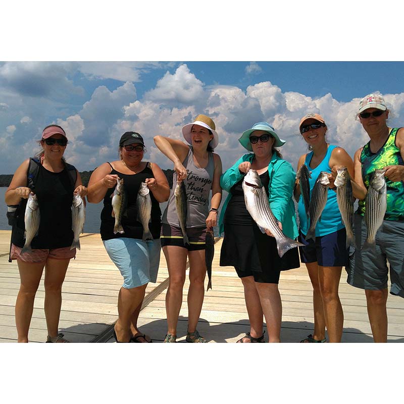 A happy group of ladies after a morning of fishing with Guide Jerry Kotal