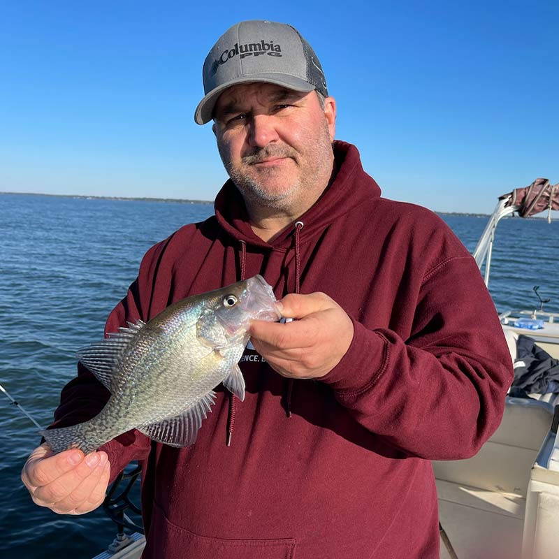 A good crappie caught recently with Captain Stevie English