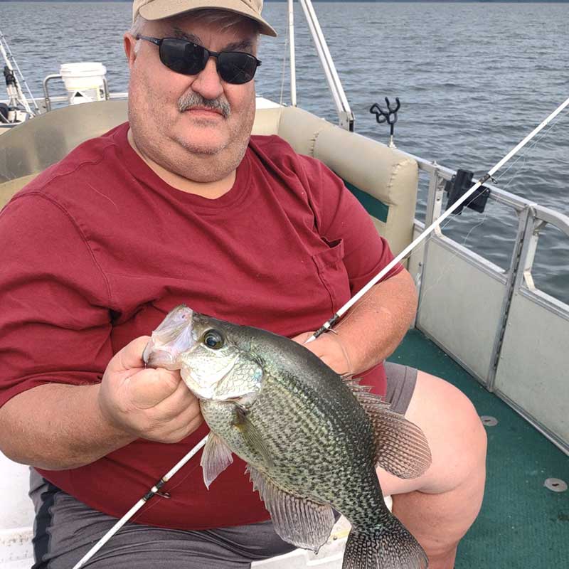 A good crappie caught last week with Captain Steve English 