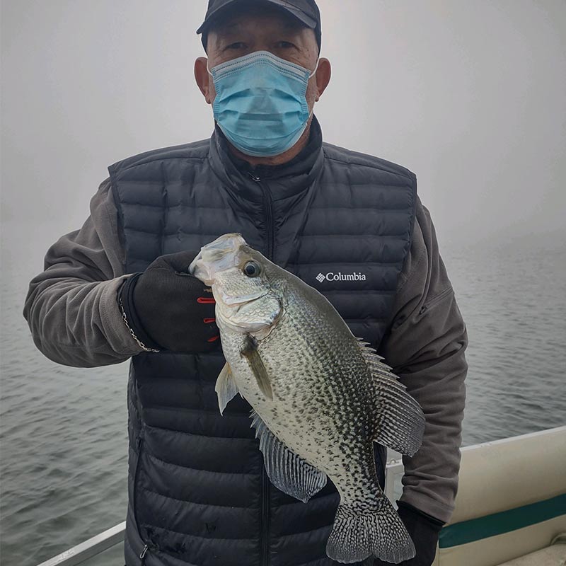 A massive 2-13 crappie caught this week with Captain Steve English