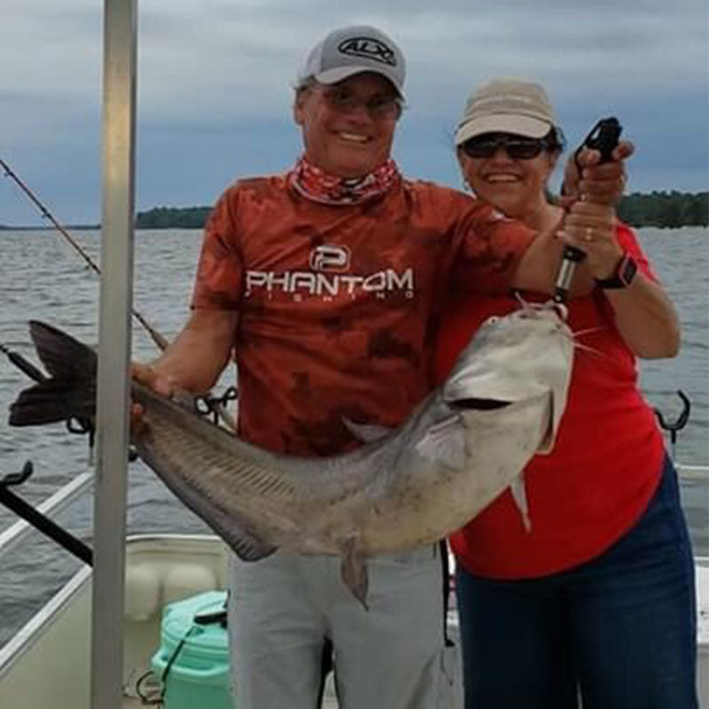 Captain Brett Mitchell put a happy customer on this big one on a recent warm day