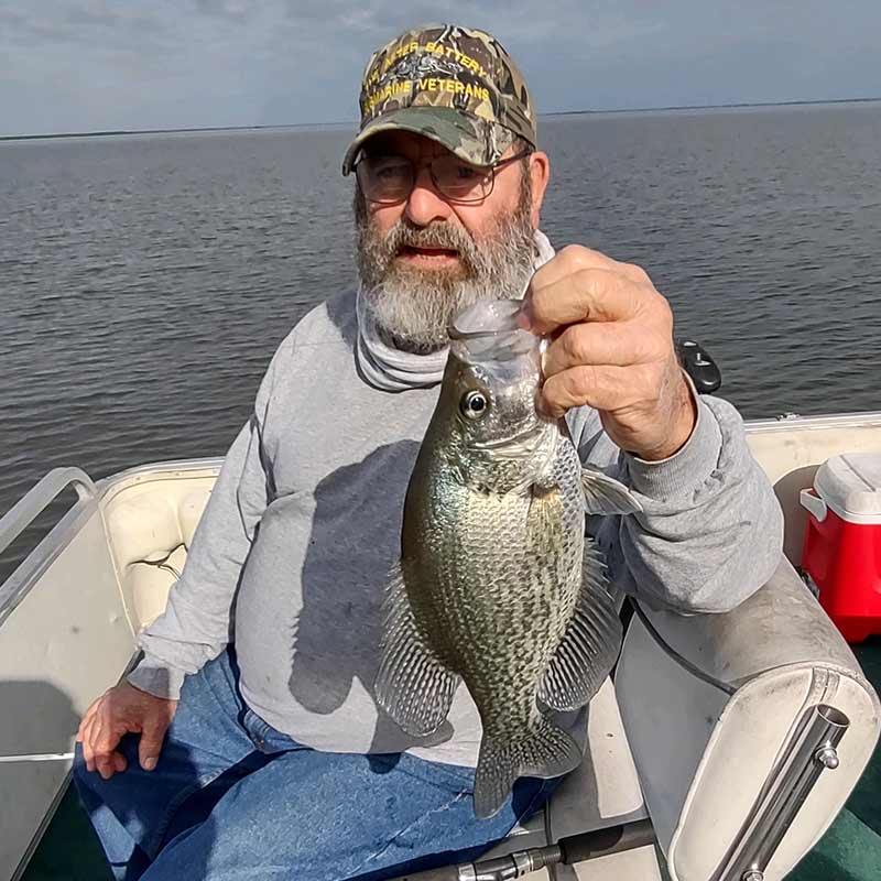 A good Santee crappie caught with Captain Steve English