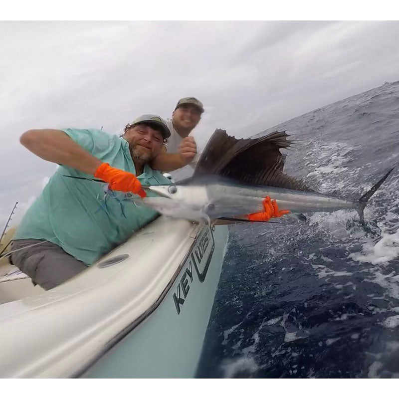 Captain J with a sailfish yesterday