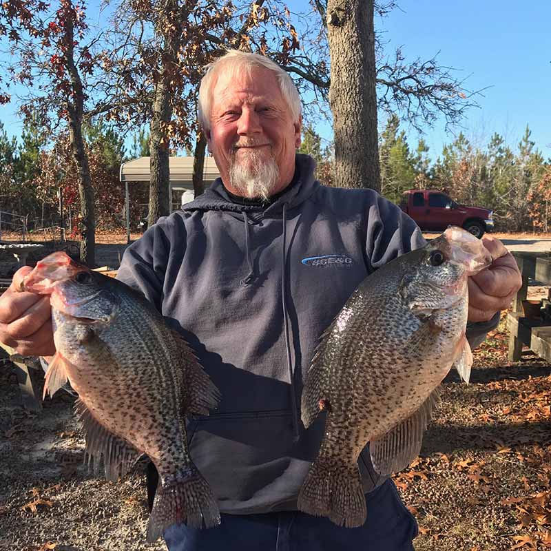 Will Hinson with a couple of nice Wateree crappie caught this week