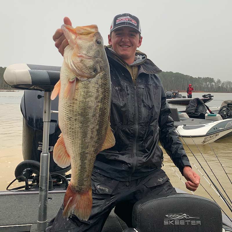 Fisher Rodgers with a good one caught in the rain