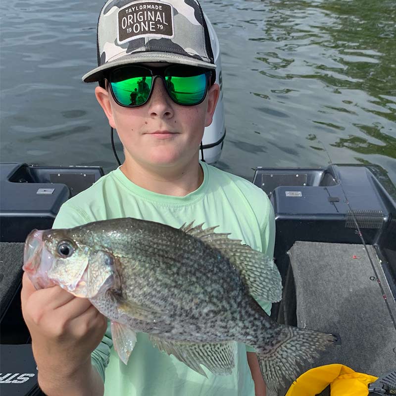 This young angler caught his first crappie - and about 60 more - Saturday with Will on Wateree