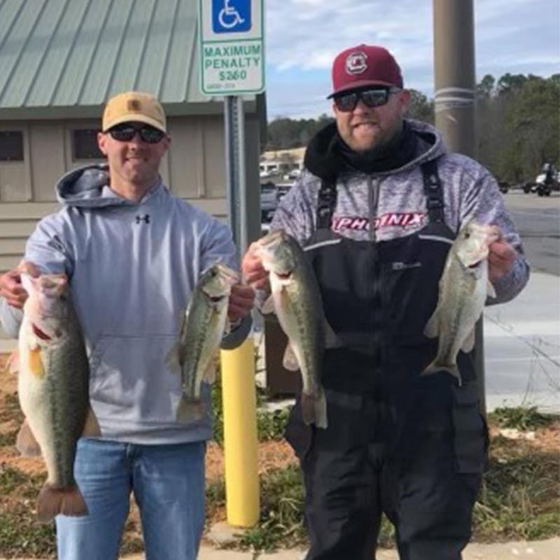 Reid McGinn and Brandon Williams with an almost-winning bag 