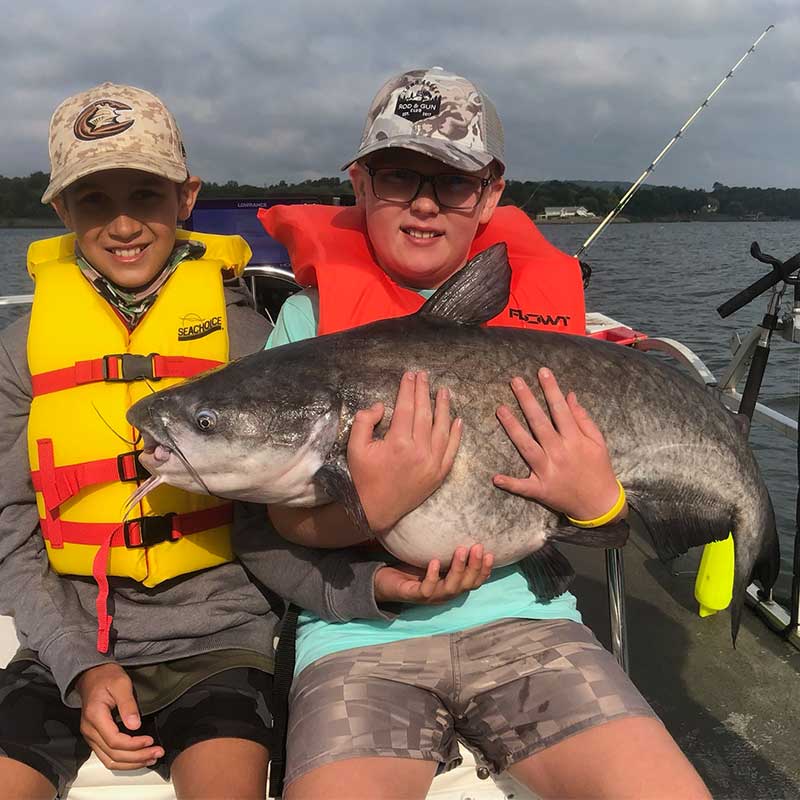 A 34-pound Lake Wylie blue cat caught this week with Captain Rodger Taylor 