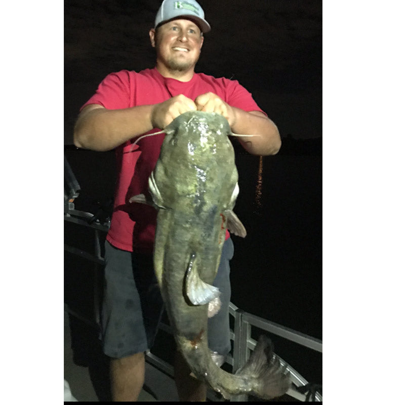 A 28-pound flathead caught this week with Captain Rodger Taylor on Wylie