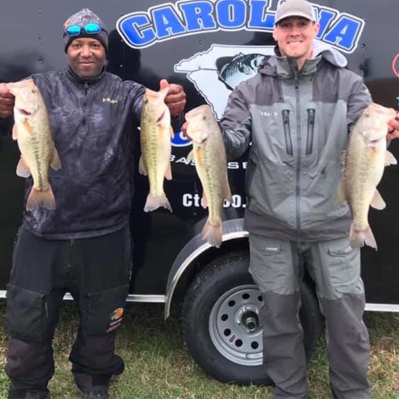 Maurice Barnett and Reid McGinn with about 16 pounds yesterday