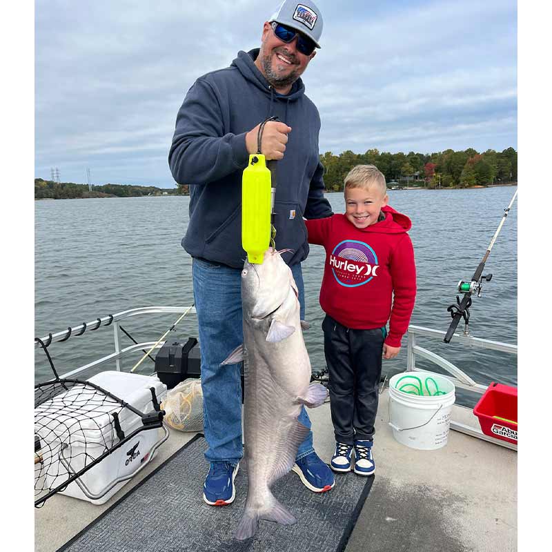 A 32-pound blue caught last week with Captain Rodger Taylor