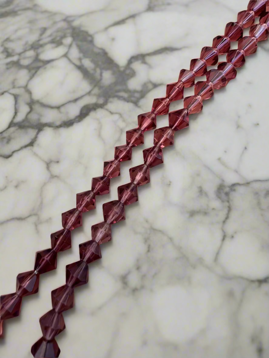 Amethyst Color Glass Strand of Beads