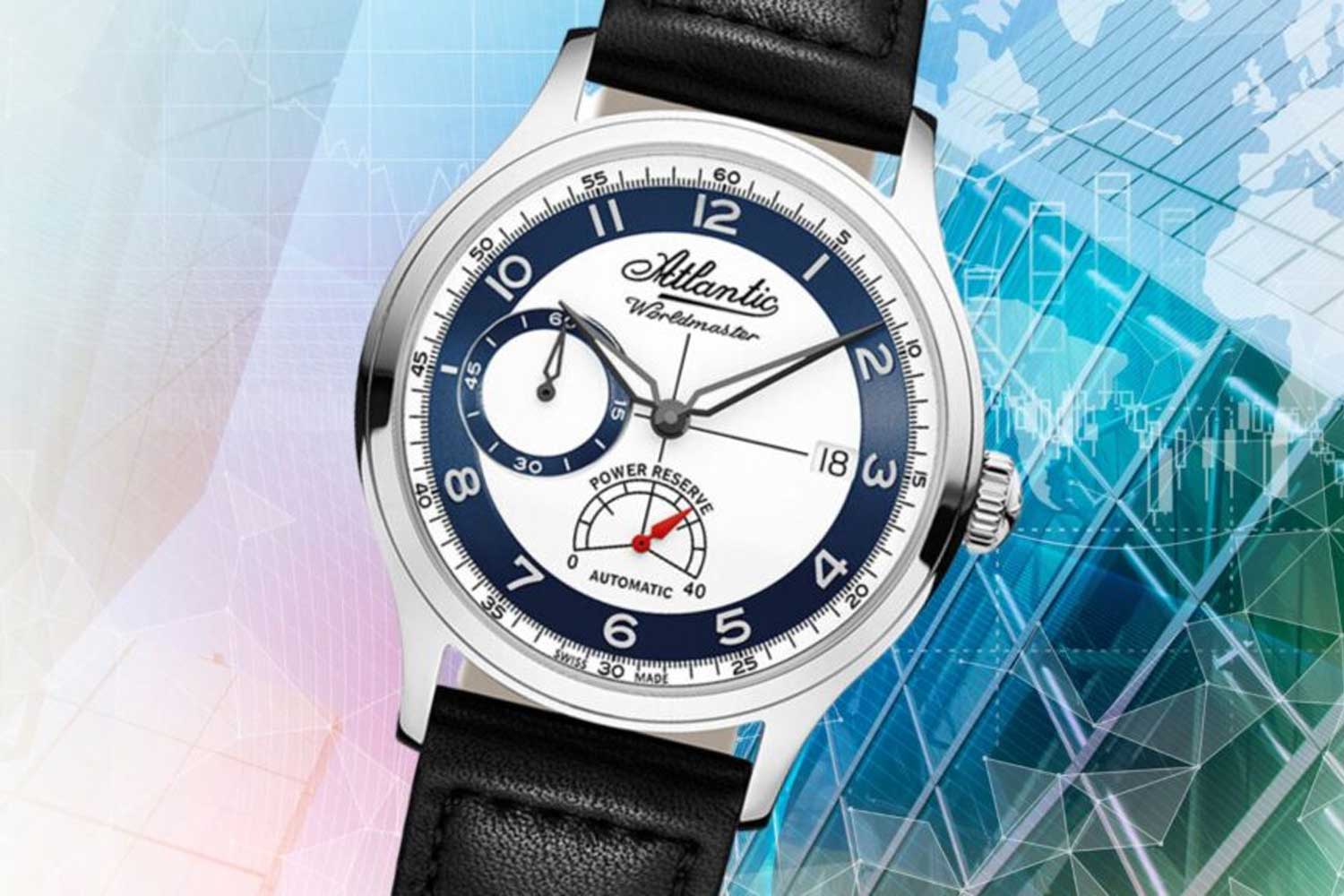 Atlantic Worldmaster Original Power Reserve Automatic | White & Blue