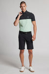 Colour Block Polo - Putter Black / Putting Green