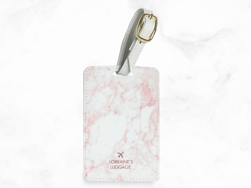 rose gold luggage tags