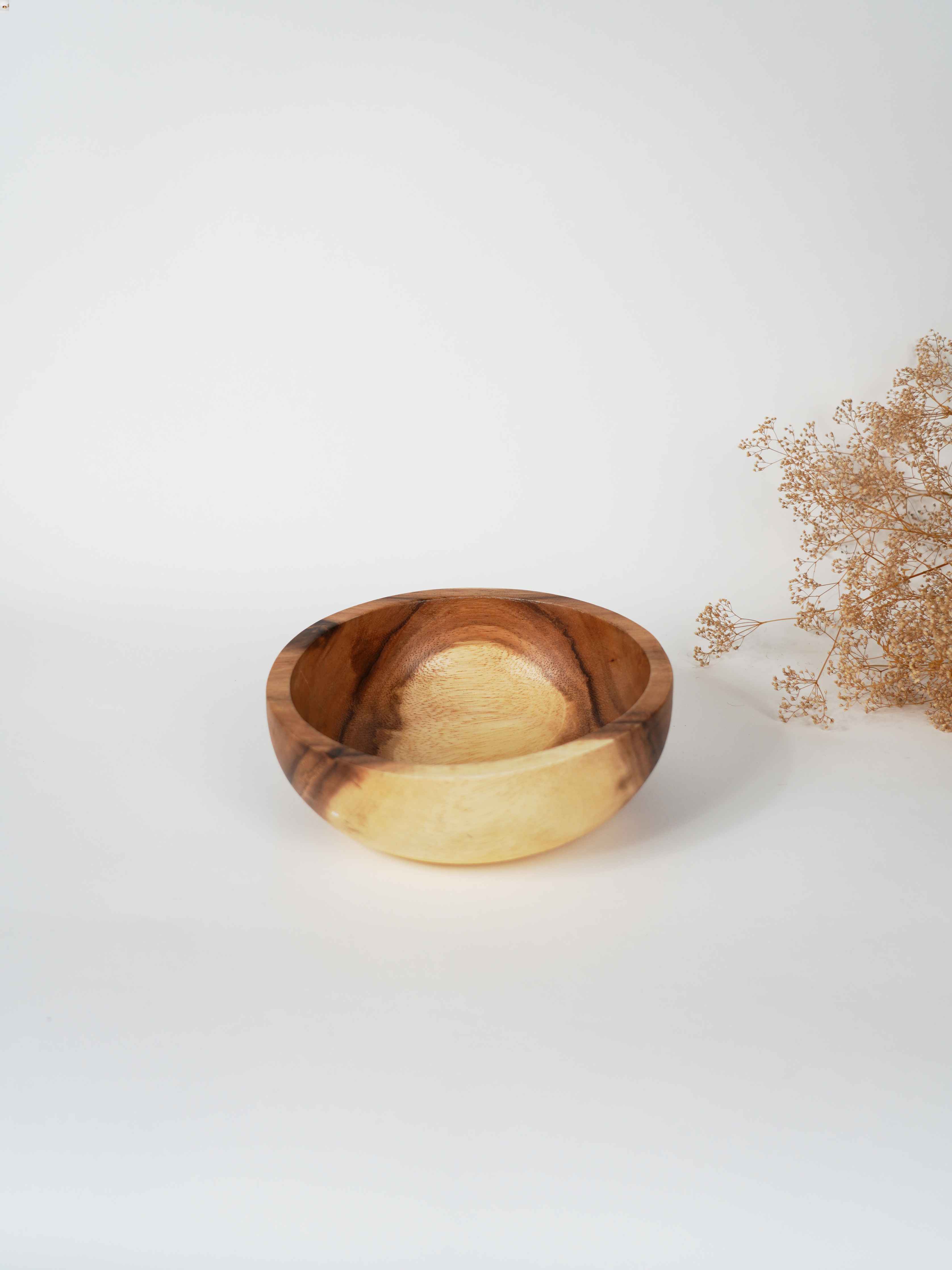 Sweet July Acacia Wood Nested Bowl Trio-image-4