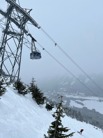 The Tram at Alyeska. That North Face terrain is steep.