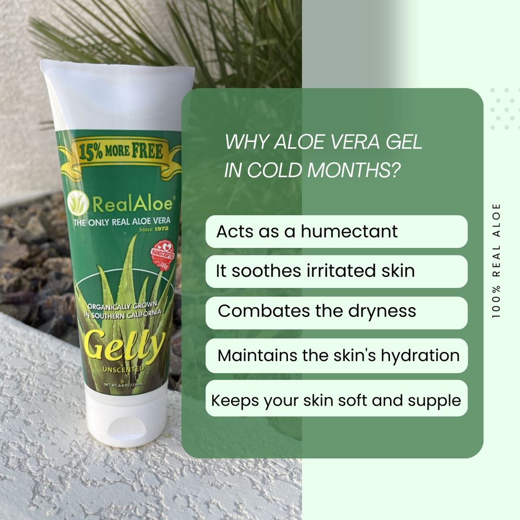 moisturize dry skin with Real Aloe Vera Gel