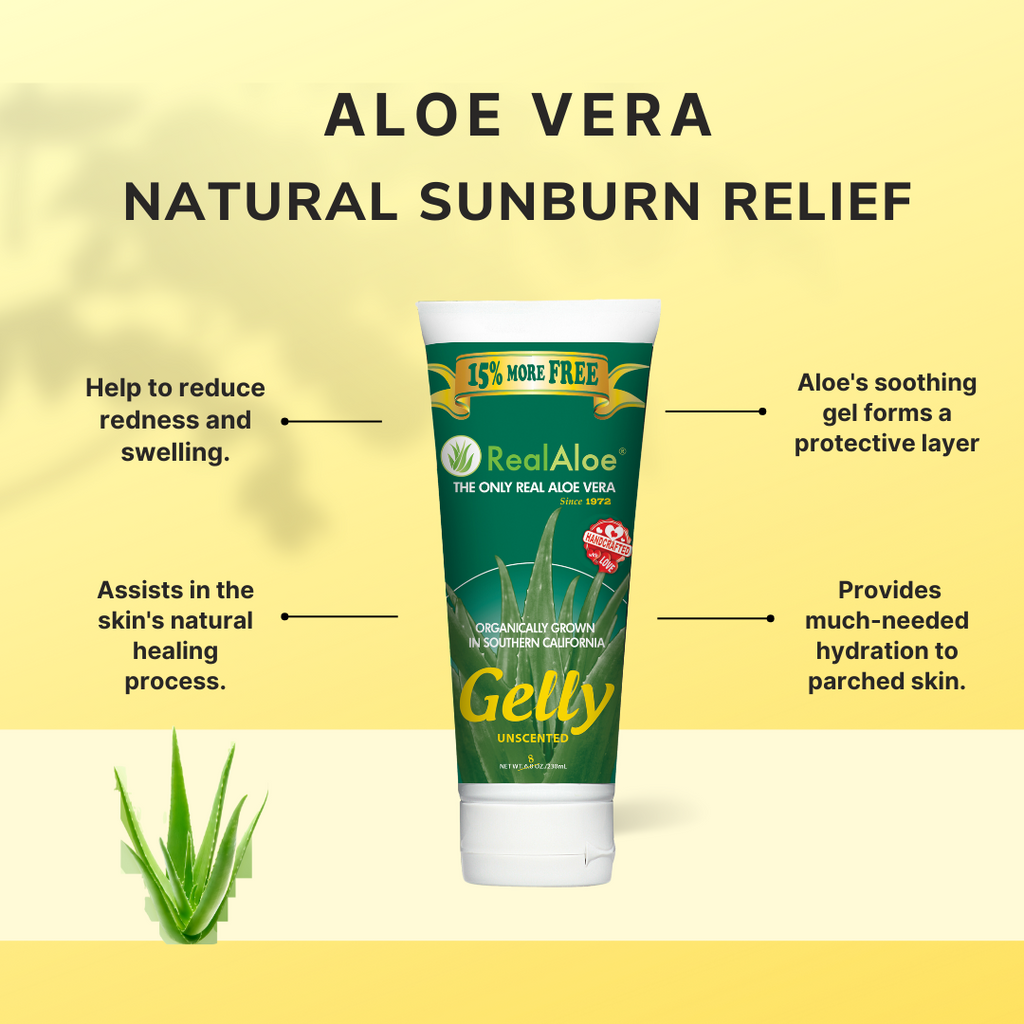 Soothe Sunburns Naturally with Real Aloe Vera Gel