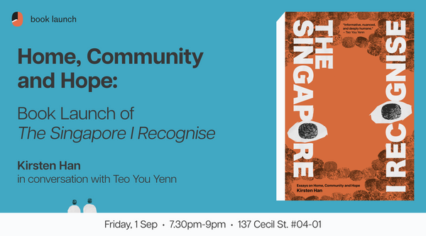 banner for Book Launch of The Singapore I Recognise