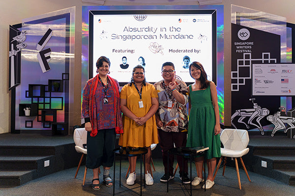 image of the panelist from left to right: Akshita Nanda (moderator), Anittha Thanabalan, Johnny Jon Jon & Yeoh Jo-Ann