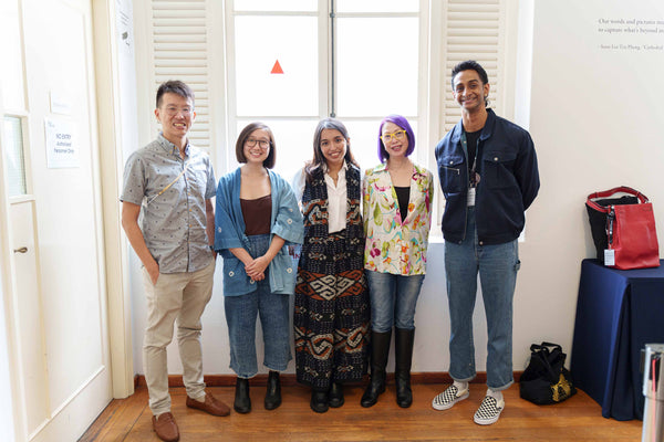 Panelists posing for the final picture, from left to right: Victor Zhuang, Tim Min Jie (moderator), Dawn-joy Leong, Mysara Aljaru & Kristian-Marc James Paul