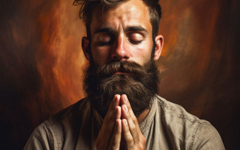 bearded man praying