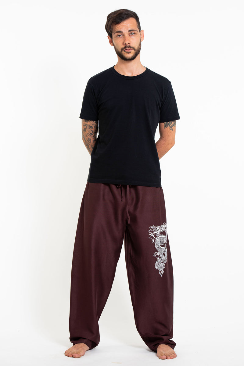 The Dragon Men's Thai Yoga Pants in Brown – Harem Pants