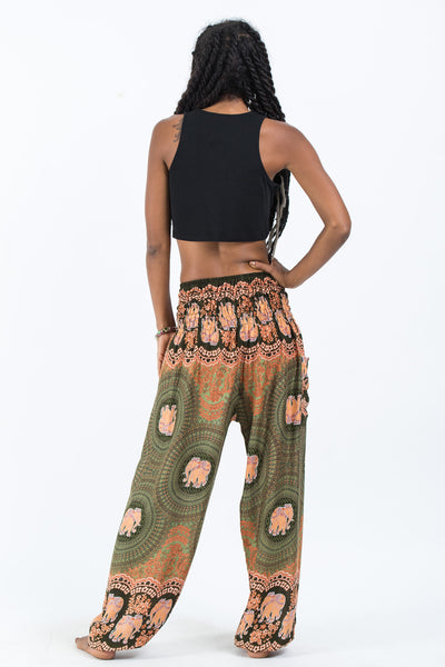 Mandala Elephant Women's Elephant Pants in Olive – Harem Pants