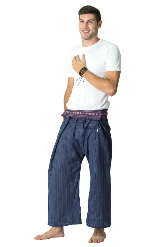 Thai Fisherman Pants for Men Women Yoga Pants Pirate Pants 2 Tone - Martial  Arts Pants Blue Purple