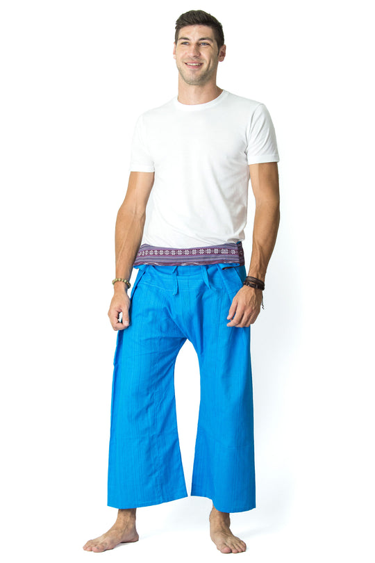 Men's Royal Blue 3/4 Fisherman Pants