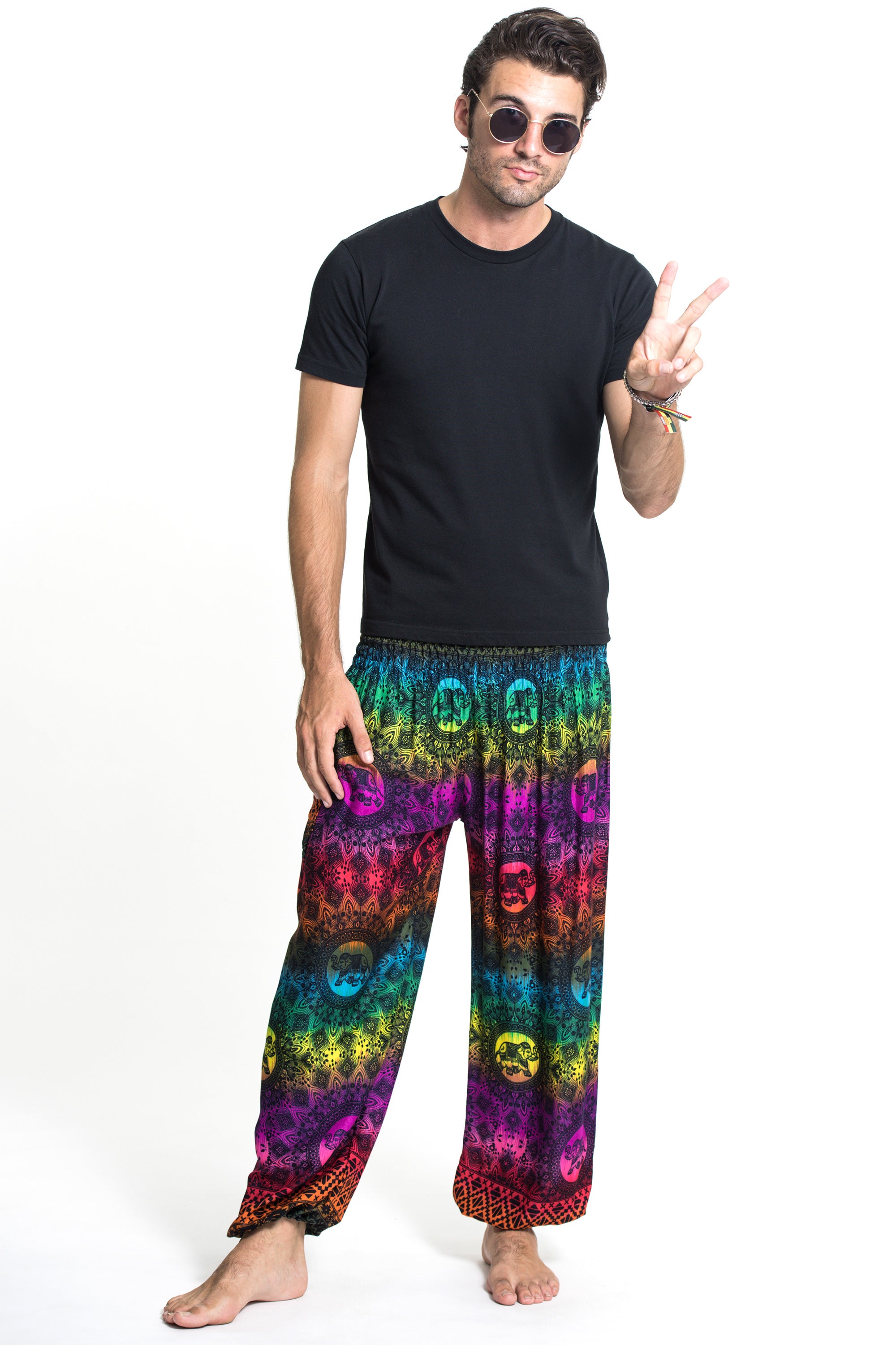 Rainbow Elephant Women's Elephant Pants in Purple – Harem Pants