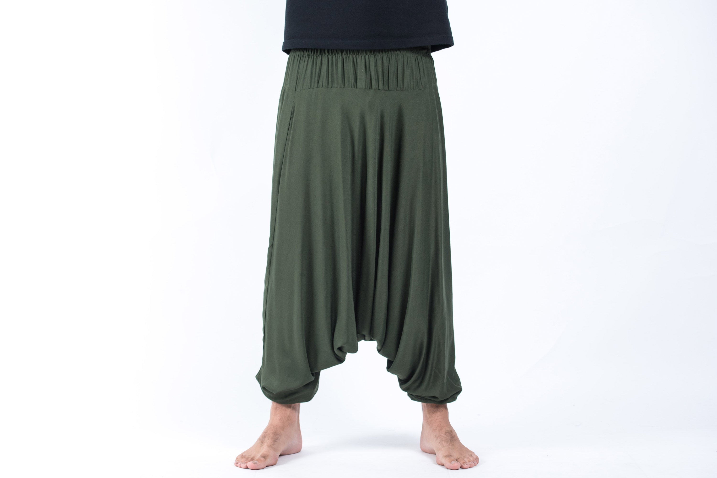 Harem Pants Men Big and Tall, Green Harem Pants for Winter, Plus Size Drop  Crotch Pants, Extra Tall Dance Pants, Loose Fit Festival Pants -  Sweden