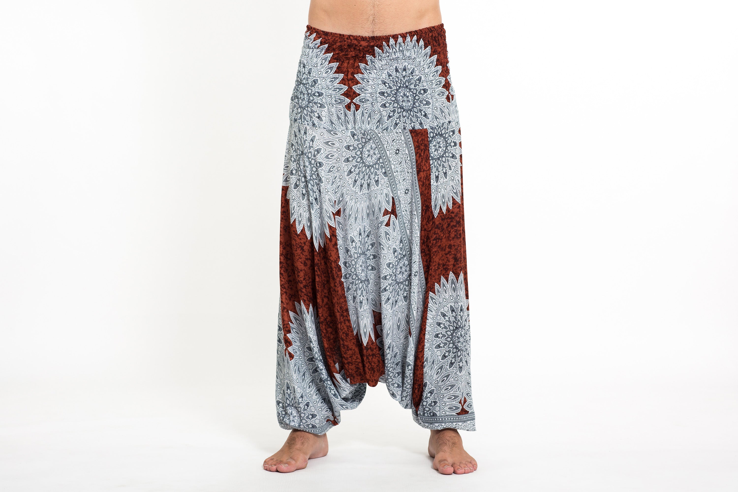 Genie Women's Cotton Harem Pants in Brown