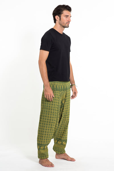 Hill Tribe Elephant Men's Elephant Pants in Green – Harem Pants