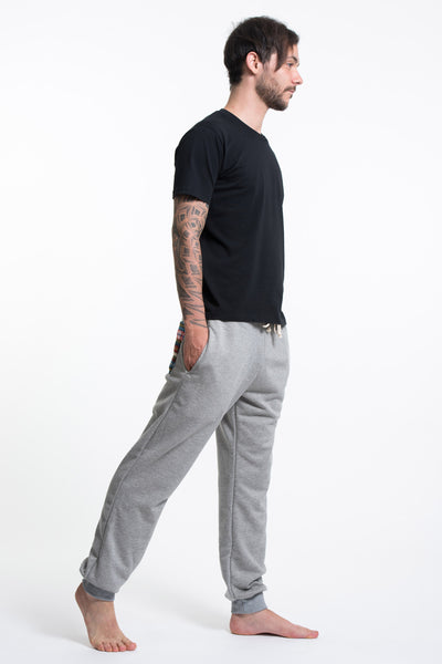 Men's Terry Pants with Aztec Pockets in Gray – Harem Pants