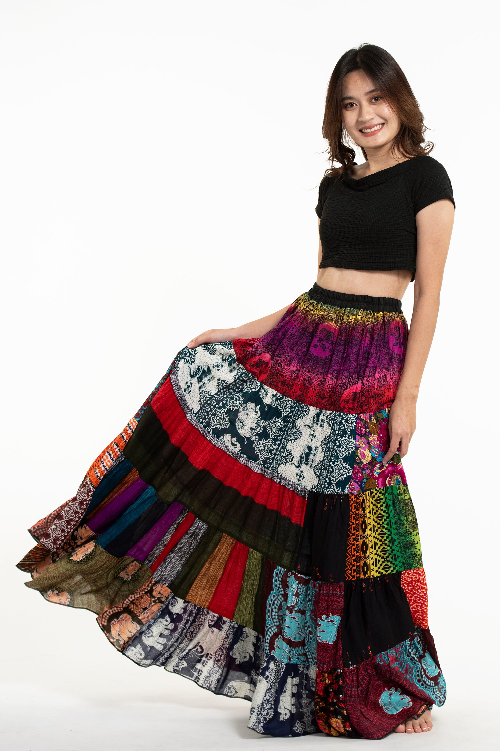 Tie Dye Long Sleeve Maxi Dress in Festival Black – Harem Pants